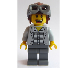 LEGO Gefangene(r) mit Missing Zahn, Flieger Hut und Schutzbrille Minifigur