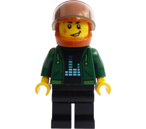 LEGO Private Investigator Piet Püthon avec Dark Orange Casque Figurine