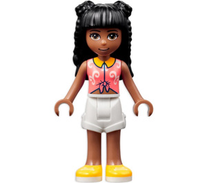 LEGO Priyanka med Rosa och Orange Topp Minifigur