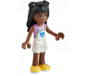 LEGO Priyanka z Biały Krótki Dungarees Minifigurka