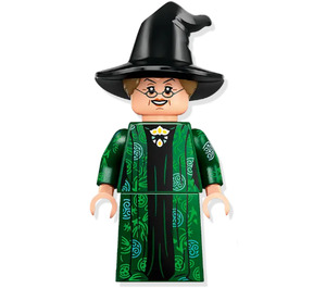 LEGO Professor McGonagall mit Schwarz Gebogen Hut und Open Mund Minifigur