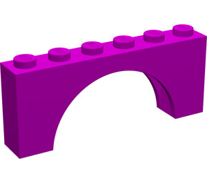 LEGO Lila Bogen 1 x 6 x 2 Dickes Oberteil und verstärkte Unterseite (3307)