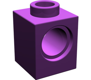 LEGO Purple Brick 1 x 1 with Hole (6541)