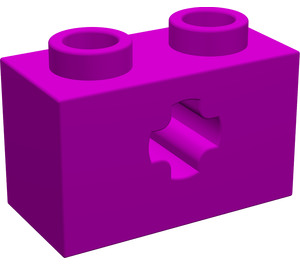 LEGO Purple Brick 1 x 2 with Axle Hole ('+' Opening and Bottom Tube) (31493 / 32064)