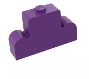 LEGO Purple Brick 1 x 4 x 2 with Centre Stud Top (4088)