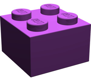 LEGO Violet Brique 2 x 2 sans supports transversaux (3003)