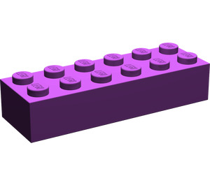 LEGO Lila Backstein 2 x 6 (2456 / 44237)