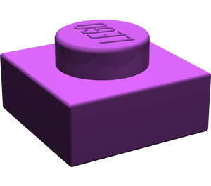 LEGO Violet assiette 1 x 1 (3024 / 30008)