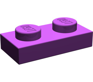 LEGO Violet assiette 1 x 2 (3023 / 28653)