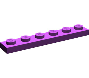 LEGO Paars Plaat 1 x 6 (3666)