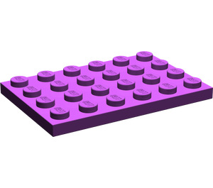 LEGO Paars Plaat 4 x 6 (3032)