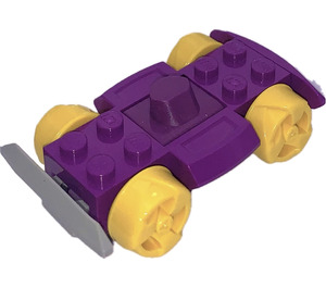 LEGO Paars Racer Chassis met Geel Wielen (76544)