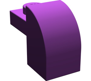 LEGO Purple Slope 1 x 2 x 1.3 Curved with Plate (6091 / 32807)