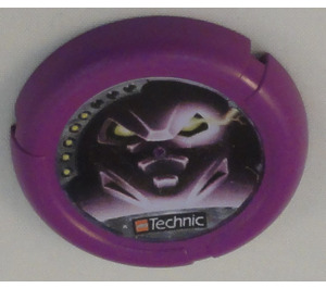 LEGO Purple Technic Bionicle Weapon Throwing Disc with glowing eyes (32171)