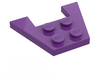LEGO Violet Coin assiette 3 x 4 sans encoches pour tenons (4859)