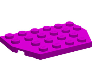LEGO Paars Wig Plaat 4 x 6 zonder Hoeken (32059 / 88165)