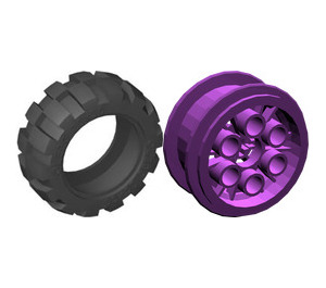 LEGO Purple Wheel 20 x 30 Balloon Medium with Tire 49.6 x 20 (Balloon 20 x 30)