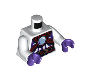 LEGO Pythor (White) with Dark Purple Minifig Torso (973 / 76382)