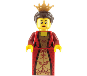 LEGO Queen met Rood Dress en Kroon minifiguur