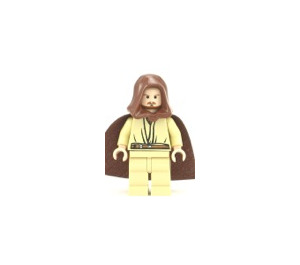 LEGO Qui-Gon Jinn with Cape and Tan Legs with Chin Dimple Minifigure