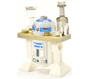 LEGO R2-D2 met Donker zandbruin Serving Tray Minifiguur