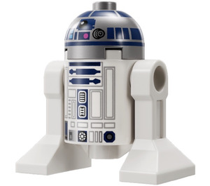 LEGO R2-D2 z Płaski Srebro Głowa, Dark Różowy Dots I Z powrotem Printing Minifigurka