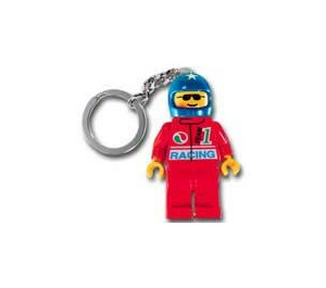 LEGO Race Auto Driver met Octan Racing Torso, Blauw Helm Sleutel Keten (3915)