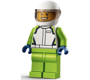 LEGO Race Car Driver with White Helmet Minifigure