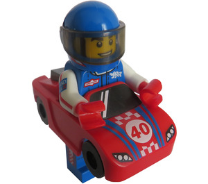 LEGO Race Bil Guy Minifigur