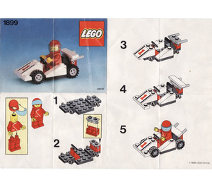 LEGO Race Car Number 1 1899 Instructies