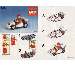 LEGO Race Car Number 1 Set 1899 Instructions