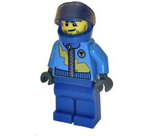 LEGO Race Car Rally Driver with Lightning Bolt Minifigure