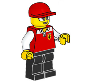 LEGO Race Marshall met Rood Pet Minifiguur