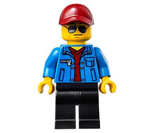 LEGO Race Official med Rød Caps og Solbriller Minifigur