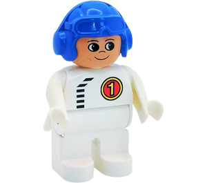 LEGO Racer with #1 Duplo Figure