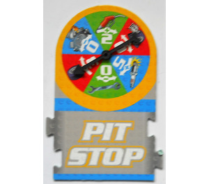 LEGO Racers Game Straight Track enlarged with Pit Stop Spinner