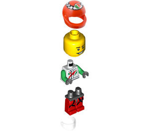 LEGO Racing Auto Driver (Octan logo) minifiguur