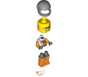 LEGO Racing Official with Gray Helmet and Goggles Minifigure