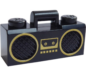 LEGO Radio avec Gold Trim et Cassette (36357 / 93386)