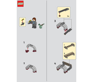 LEGO Rainn Delacourt with Raptor Set 122224 Instructions