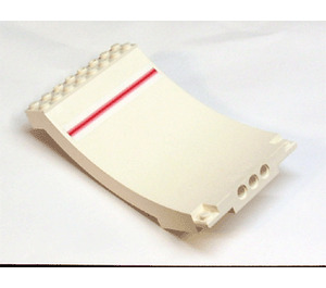 LEGO Ramp Curved 8 x 12 x 6 with Red Line Sticker (43085) | Brick Owl ...