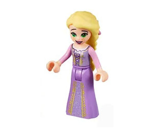 LEGO Rapunzel met Dress en Bloem in Haar minifiguur