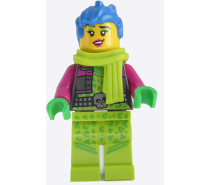 LEGO Raze jossa Sininen Hiukset Minihahmo