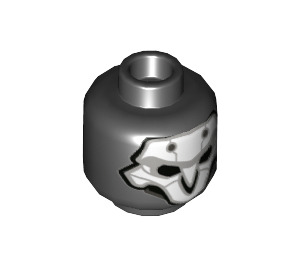 LEGO Reaper Minifigure Head (Recessed Solid Stud) (3626 / 46904)
