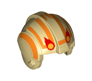 LEGO Rebel Pilot Helmet with Orange and Flames (30370 / 50095)