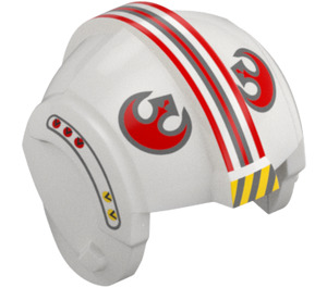 LEGO Rebel Pilot Helmet with Red Rebel Logo (47215 / 91599)