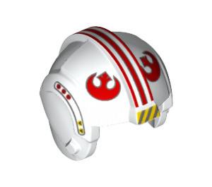 LEGO Rebel Pilot Helmet with Red Rebel Logo (47215 / 91599)