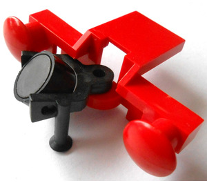 LEGO rot 12V Buffer mit Magnet Halter und Magnet