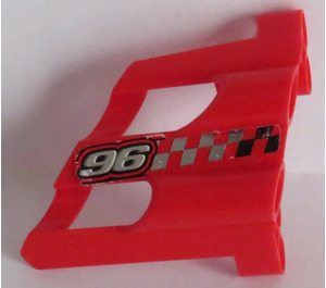 LEGO Red 3D Panel 1 with '96' Sticker (32190)