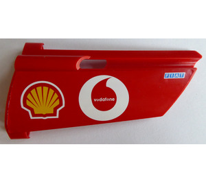 LEGO Red 3D Panel 20 with Shell and Vodafone Logo Sticker (44350)